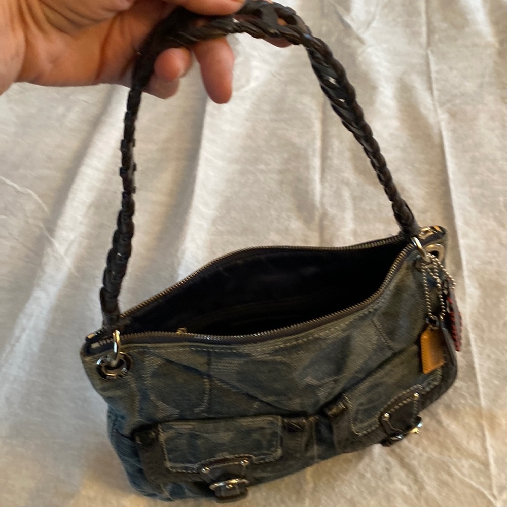 Coach Denim Poppy Signature Shoulder Bag 1899C